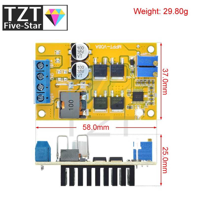 TZT 5A MPPT regulator panelu s – Drone Solar Charger recenzja i cena
